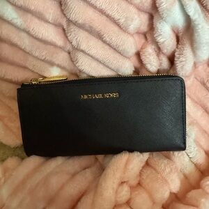 Michael Kors Black Wallet with Gold Accents